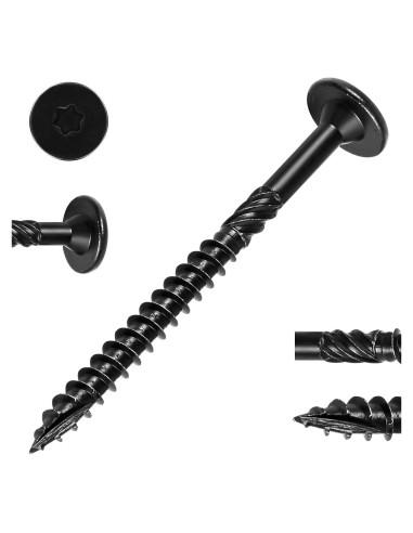 Kit de Tornillos para Madera FMhotu 50 Pcs 73 mm Negros