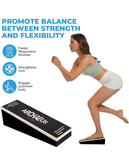 Tablero de Equilibrio Atlético ARCHAEUS Negro 33x11.9 cm