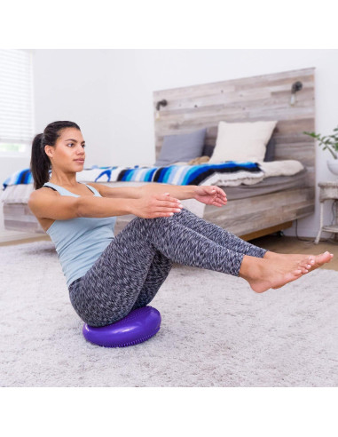 Disco de Equilibrio ProsourceFit 35.56 cm con Bomba - Púrpura