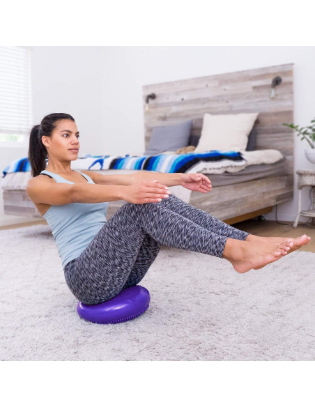 Disco de Equilibrio ProsourceFit 35.56 cm con Bomba - Púrpura