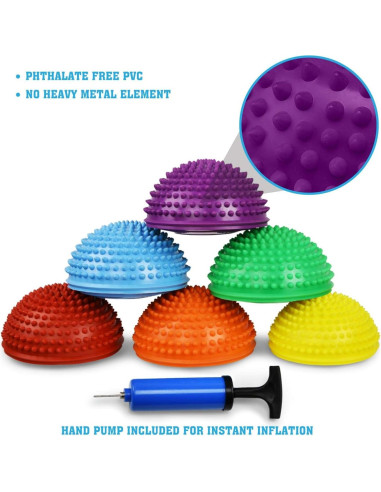 Set de 6 Podios de Equilibrio Erizo Yes4All con Bomba