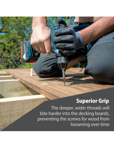 Tornillos para Deck GRRRGOOO 15.24 cm Verde 50 Pcs Alta Resistencia