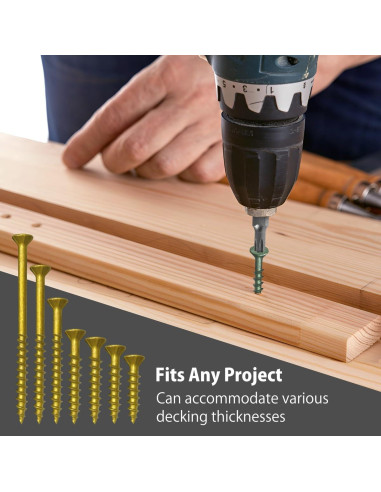 Tornillos para Deck GRRRGOOO 15.24 cm Verde 50 Pcs Alta Resistencia