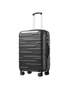 Maleta Coolife Equipaje de Mano Dura 20" Gris con Candado TSA