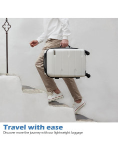 Maleta Coolife Spinner 20" con cerradura TSA Azul Caribe 2