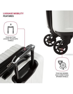 Equipaje Duro Expandible SwissGear 8018 20" Blanco 50.8 cm 2