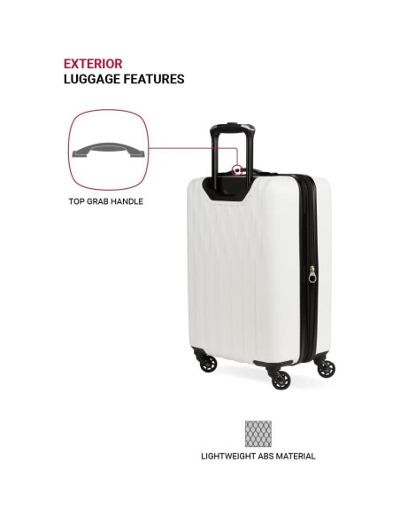 Equipaje Duro Expandible SwissGear 8018 20" Blanco 50.8 cm