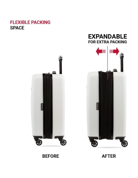 Equipaje Duro Expandible SwissGear 8018 20" Blanco 50.8 cm