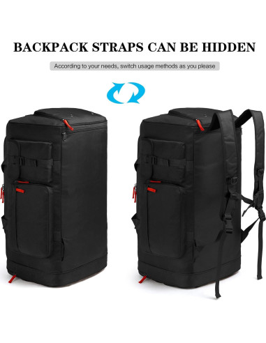 Bolsa de viaje grande Lyweem 70L impermeable negra