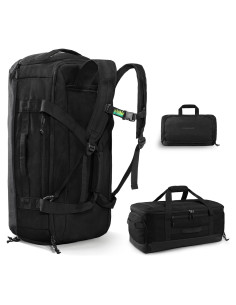 Bolsa Duffle Plegable Haimont 60L Impermeable Negro