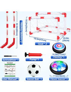 Juego de Pelotas de Soccer y Hockey Flotante Helsort 3 en 1 2