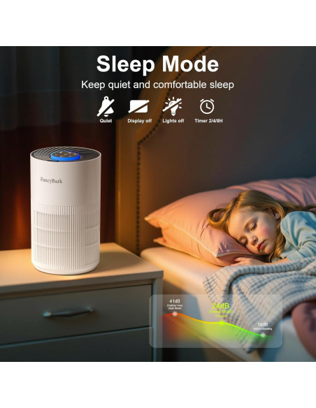 Purificador de Aire FancyBark 4000A Blanco con Filtro HEPA