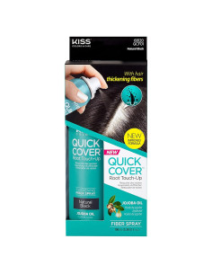 Spray Engrosador de Cabello Kiss Quick Cover 100ml Negro Natural