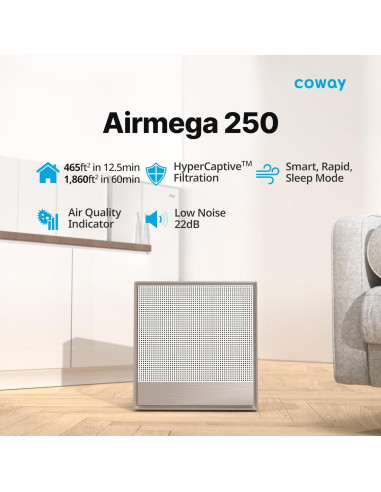Purificador de Aire Coway Airmega 250 para Habitaciones 86.1 m