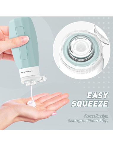 Botellas de Viaje Silicona 3oz Aprobadas por TSA - MateeyLife