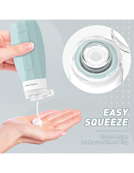 Botellas de Viaje Silicona 3oz Aprobadas por TSA - MateeyLife