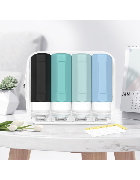 Botellas de Viaje Silicona 3oz Aprobadas por TSA - MateeyLife