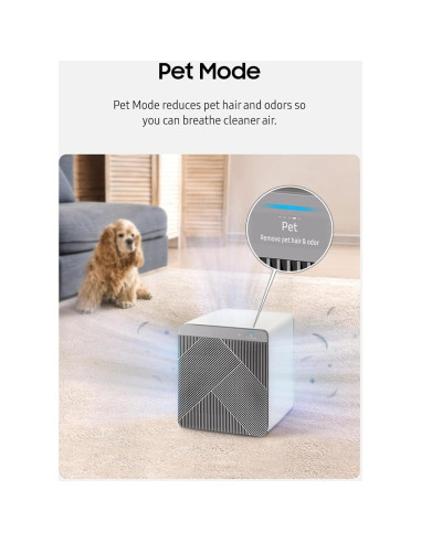 Purificador de Aire Samsung Bespoke Cube HEPA 35W Gris