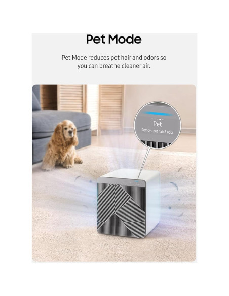 Purificador de Aire Samsung Bespoke Cube HEPA 35W Gris