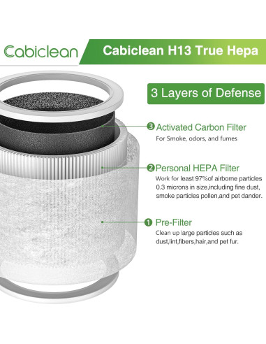 Filtro de Reemplazo HEPA 3-en-1 Cabiclean Core Mini - 2 Piezas