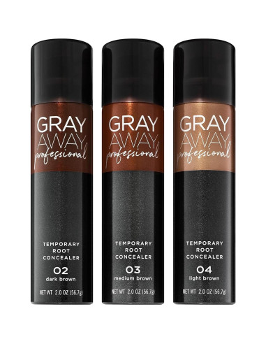 Spray de Retoque Temporal Gray Away 2 oz Marrón Claro