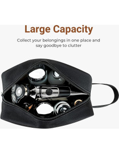 Bolsa de Aseo de Viaje Elviros Unisex Negra 21x7x15 cm 2