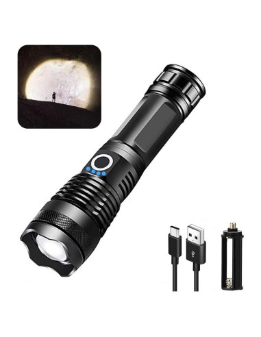 Linterna táctica LED YXQUA DM-101 10000 lúmenes recargable