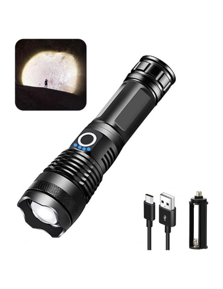 Linterna táctica LED YXQUA DM-101 10000 lúmenes recargable