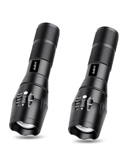 Linterna Táctica AuKvi AKV-E800 3000 Lúmenes Zoomable 5 Modos