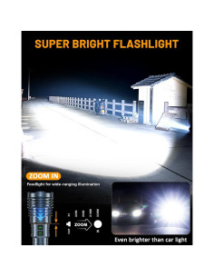 Linterna LED Weoxi 2000 Lúmenes Recargable USB 25h IPX6 2