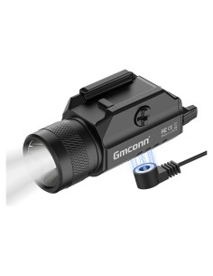 Linterna Compacta Gmconn 1250 Lúmenes para Arma con Modo Estroboscópico