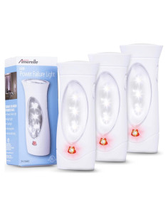Luces de Emergencia LED Amerelle 3 Piezas Batería Recargable