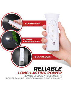 Luces de Emergencia LED Amerelle 3 Piezas Batería Recargable 2