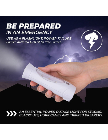 Luces de Emergencia LED Amerelle 3 Piezas Batería Recargable