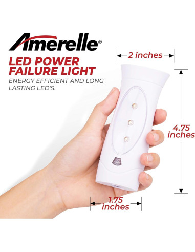 Luces de Emergencia LED Amerelle 3 Piezas Batería Recargable