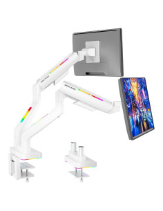 Soporte Doble para Monitores ARES WING Blanco 17-35" RGB
