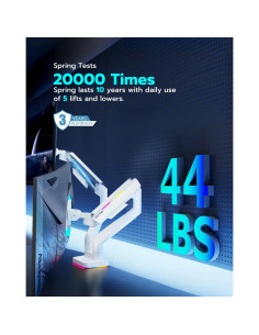 Soporte Doble para Monitores ARES WING Blanco 17-35" RGB 2