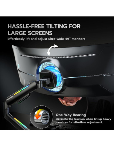 Brazo de Monitor ARES WING GDT1003LBKV1 Ajustable RGB 17-49"