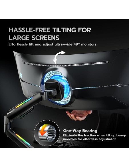 Brazo de Monitor ARES WING GDT1003LBKV1 Ajustable RGB 17-49"