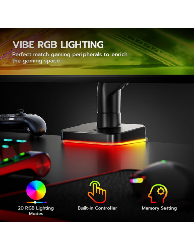 Brazo de Monitor ARES WING GDT1003LBKV1 Ajustable RGB 17-49"