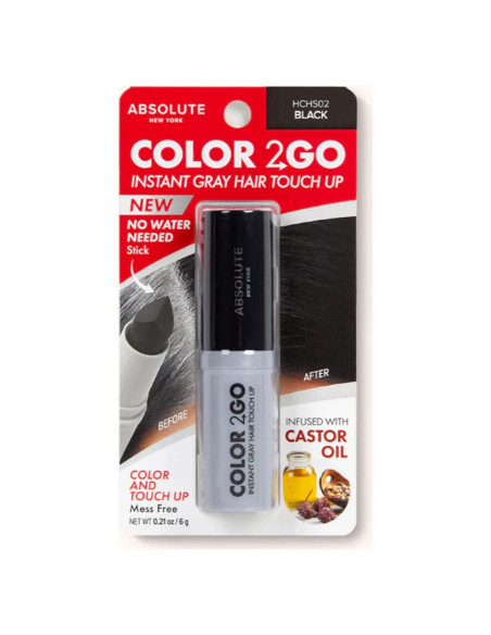 Toque Instantáneo para Raíces de Cabello Absolute New York Negro 5.97g Toque Instantáneo para Raíces de Cabello Absolute New York Negro 5.97g