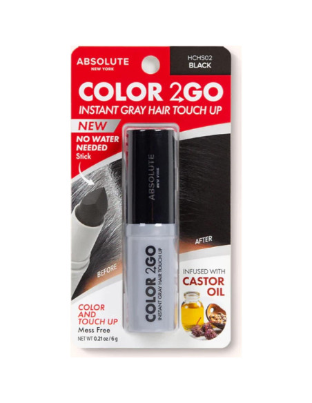Toque Instantáneo para Raíces de Cabello Absolute New York Negro 5.97g Toque Instantáneo para Raíces de Cabello Absolute New York Negro 5.97g