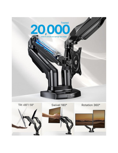 Soporte Doble Monitor HUANUO HNDS6 Ajustable 13-32" 2-9 kg