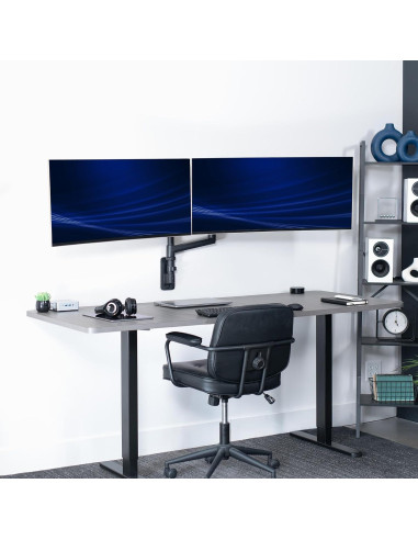 Soporte de Pared Doble Neumático VIVO para Monitores Ultrawide