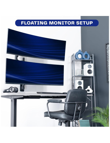 Soporte de Pared Doble Neumático VIVO para Monitores Ultrawide