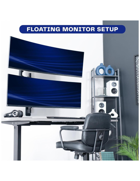 Soporte de Pared Doble Neumático VIVO para Monitores Ultrawide
