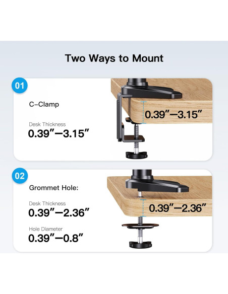 Soporte Triple para Monitores HUANUO HNTS3B hasta 32" (81.28 cm) Negro