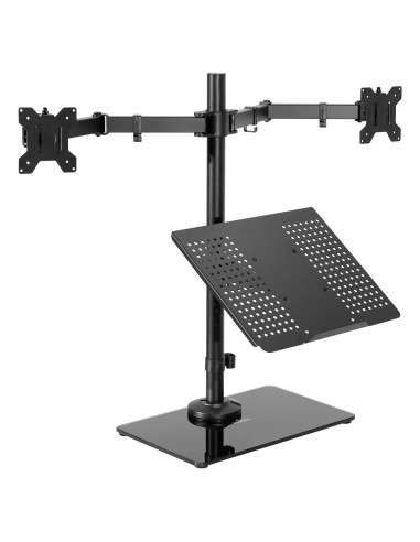 Soporte de Escritorio VIVO para Doble Monitor y Laptop 43.18 cm
