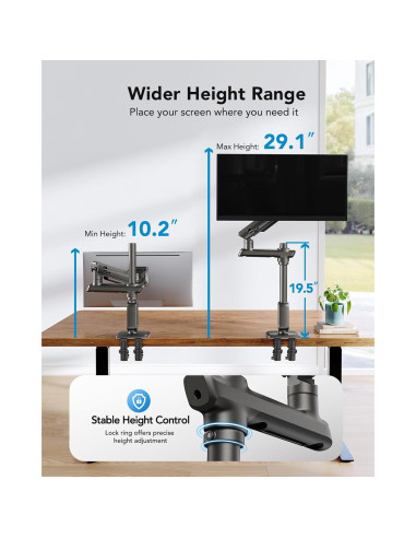 Brazo de Monitor HUANUO para Pantallas Ultrawide hasta 49"