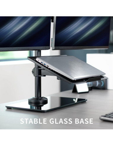 Soporte de Escritorio VIVO para Doble Monitor y Laptop 43.18 cm